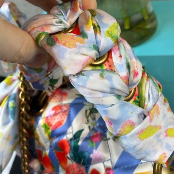 NWT Kurt Geiger Rare Satin Strawberry Kensington Top Handle Shoulder Bag - Picture 4 of 9